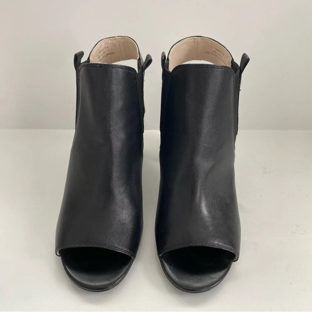 Cole Haan Basel Shootie II Platform Bootie Black Cutout Heel Vegan Leather 9.5B